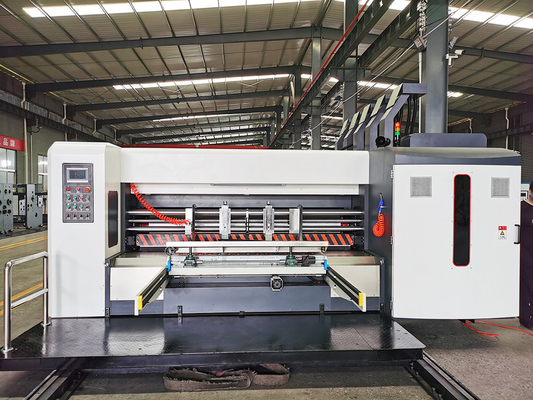 Коробка пиццы делая утюгом рифленую печатную машину 380V Flexo коробки