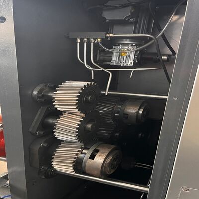 Флексографическая печатная машина для гофрокартона, двойной слоттер, ротационная высечка