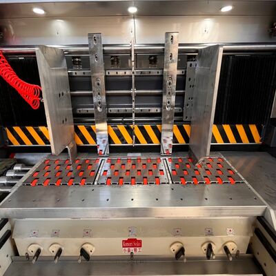 Флексографическая печатная машина для гофрокартона, двойной слоттер, ротационная высечка