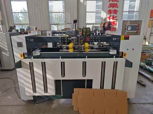 Double Servo Semi Automatic Carton Box Stitching Machine 600 Nails Per Minute Corrugated Box Stitcher